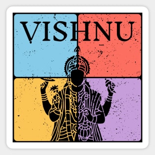 Vishnu Hindu God Silhouette Sacred Art Magnet